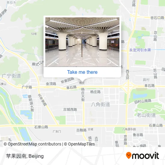 苹果园南 map