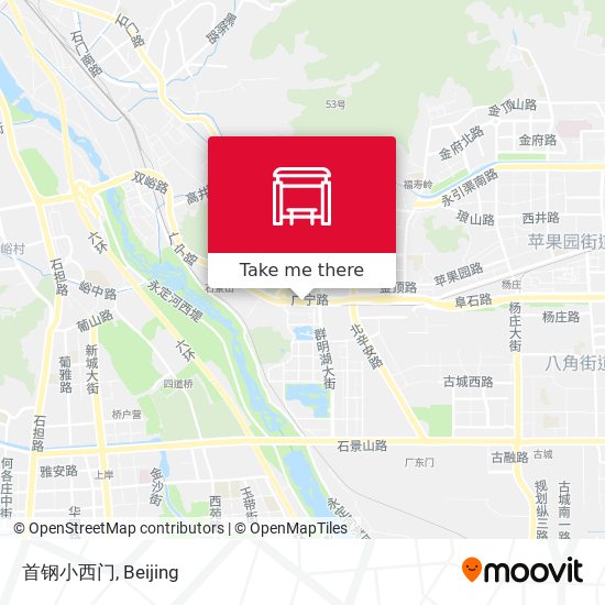 首钢小西门 map