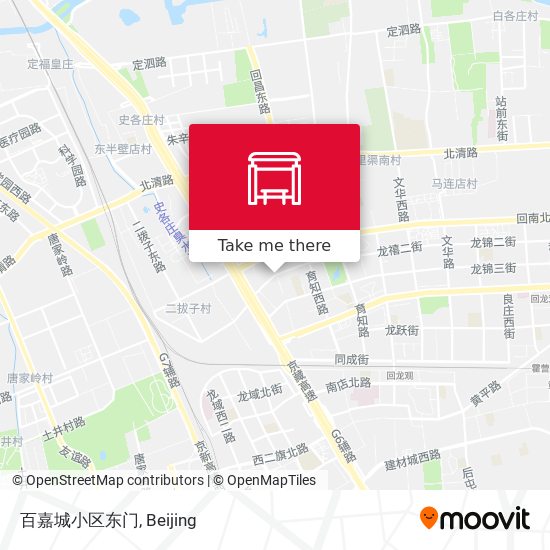 百嘉城小区东门 map