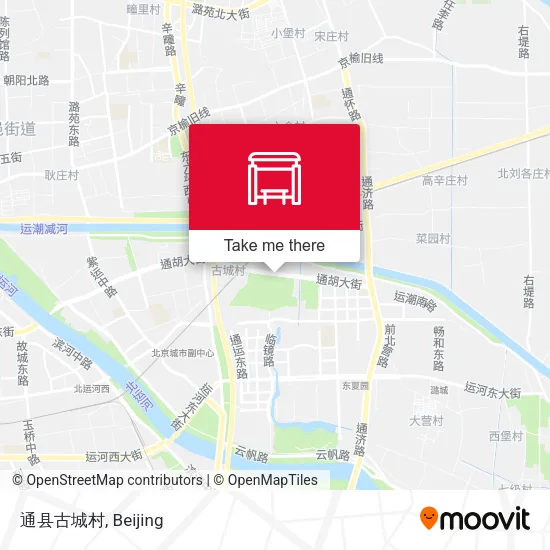 通县古城村 map