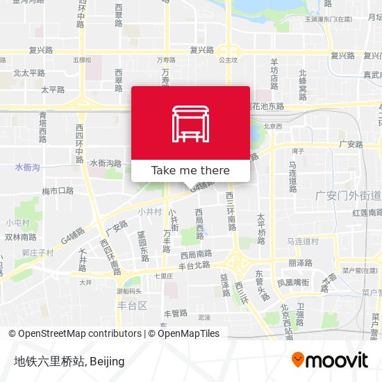 地铁六里桥站 map