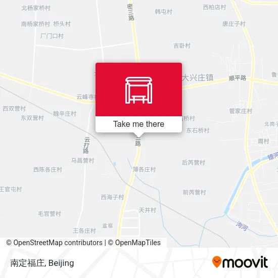 南定福庄 map