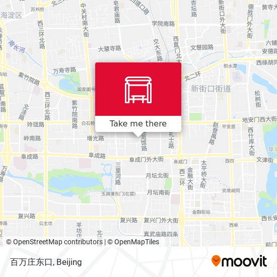 百万庄东口 map