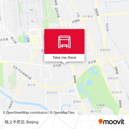 顺义半壁店 map