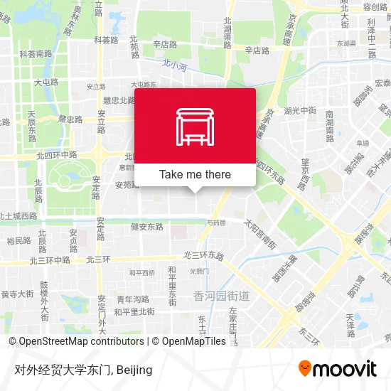 对外经贸大学东门 map