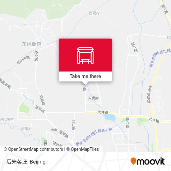 后朱各庄 map