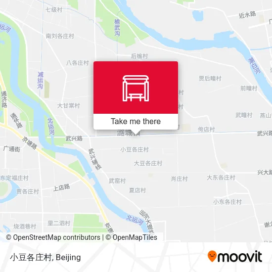 小豆各庄村 map