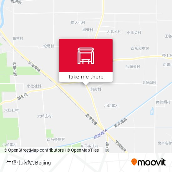 牛堡屯南站 map