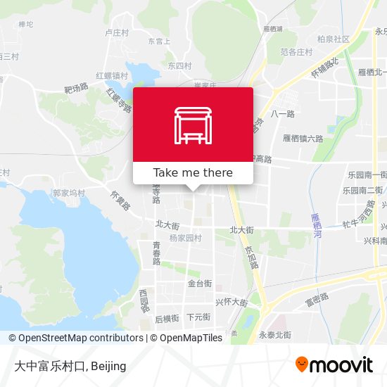 大中富乐村口 map