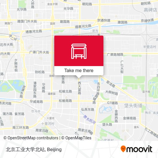 北京工业大学北站 map