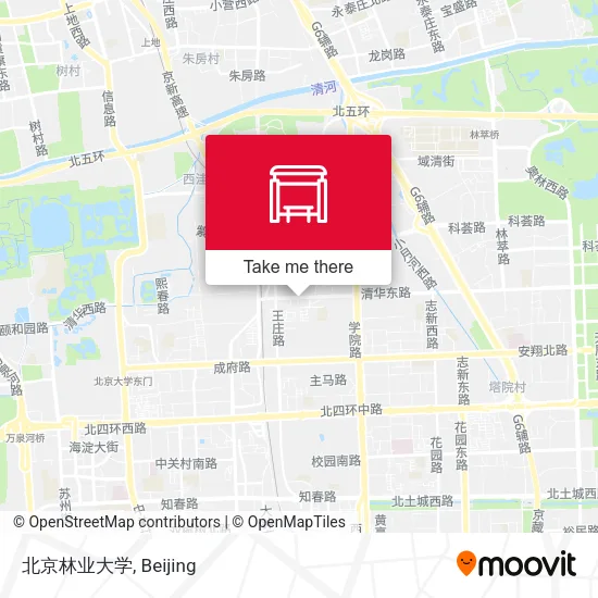 北京林业大学 map