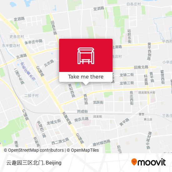 云趣园三区北门 map