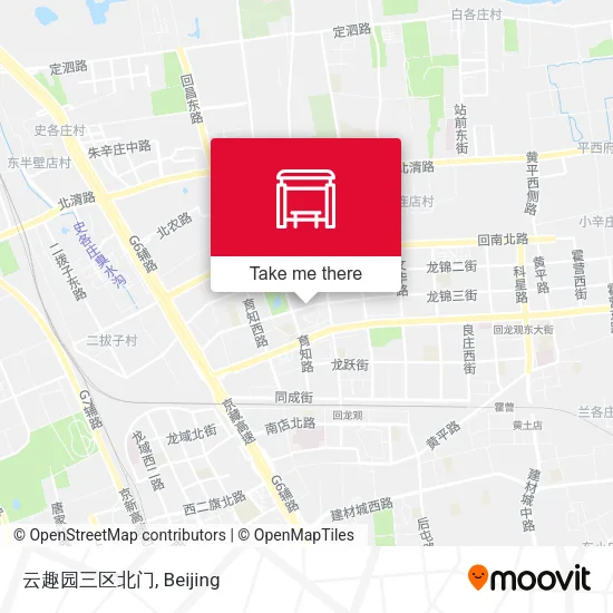 云趣园三区北门 map