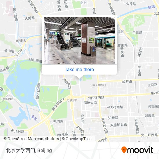 北京大学西门 map