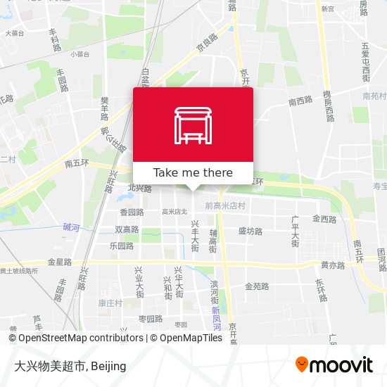 大兴物美超市 map