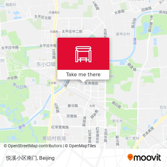 悦溪小区南门 map