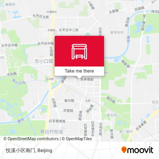 悦溪小区南门 map