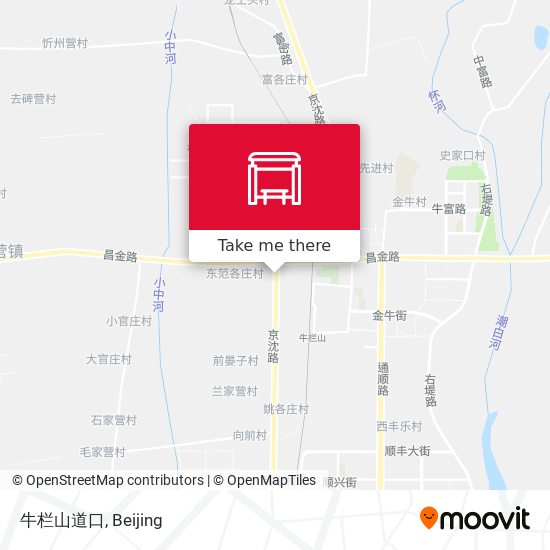 牛栏山道口 map