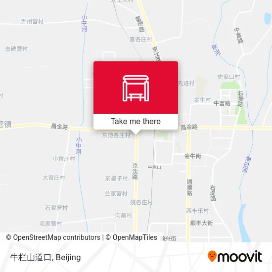 牛栏山道口 map