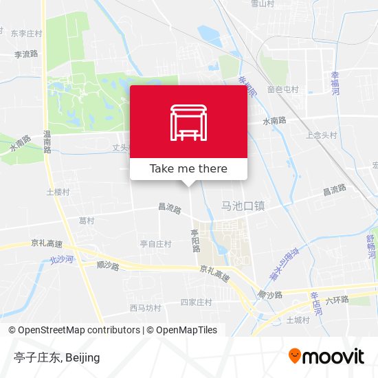 亭子庄东 map