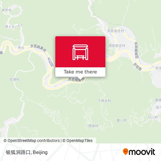 银狐洞路口 map