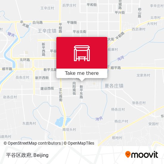 平谷区政府 map