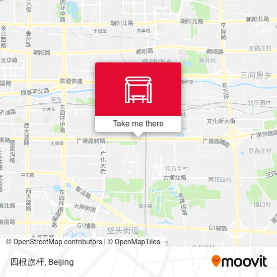 四根旗杆 map