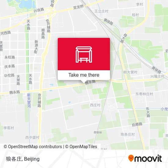 狼各庄 map