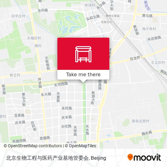北京生物工程与医药产业基地管委会 map