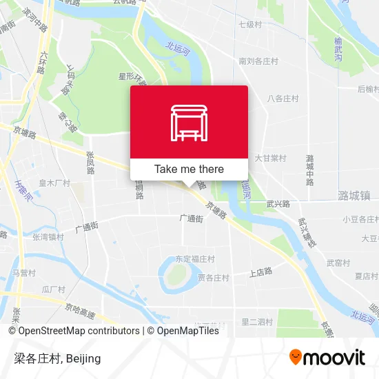 梁各庄村 map