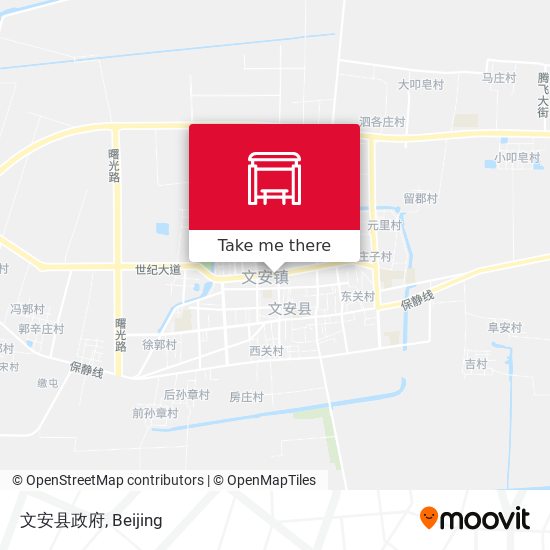 文安县政府 map