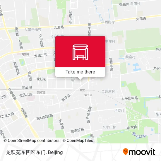 龙跃苑东四区东门 map