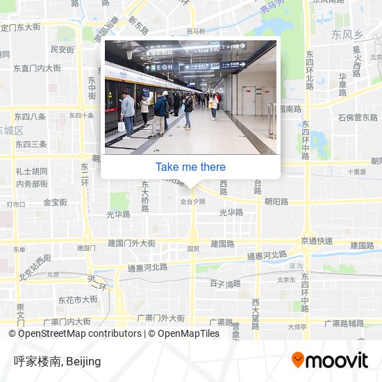 呼家楼南 map