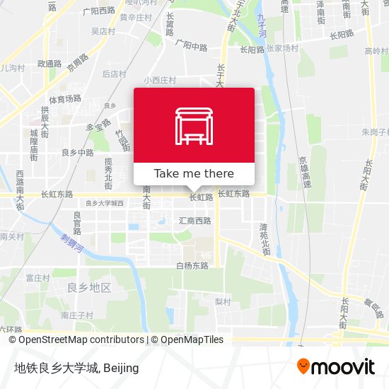 地铁良乡大学城 map