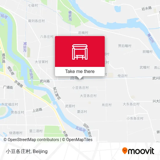 小豆各庄村 map