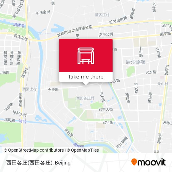 西田各庄 map