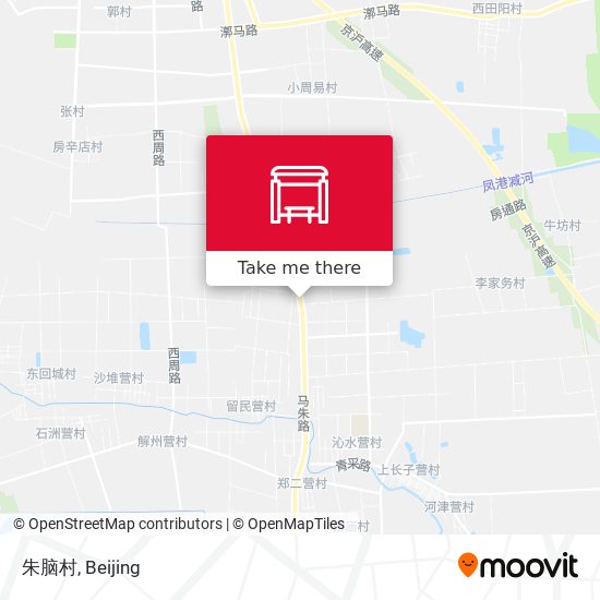 朱脑村 map