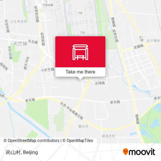 岗山村 map