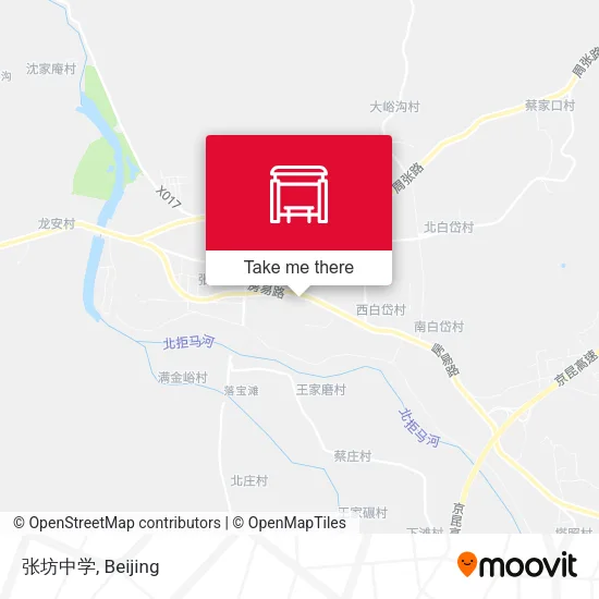 张坊中学 map