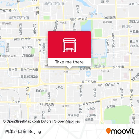 西单路口东 map