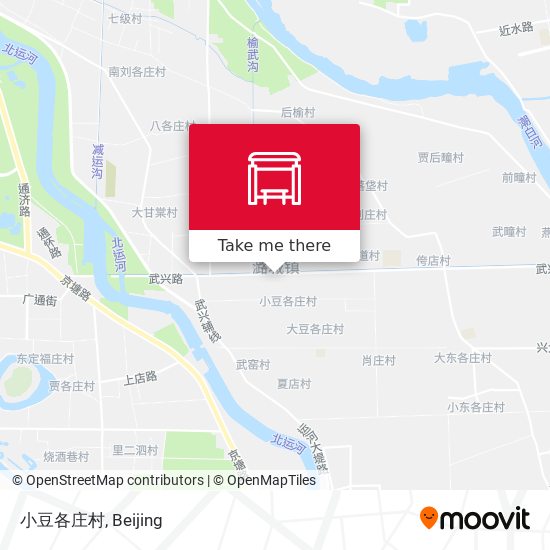 小豆各庄村 map