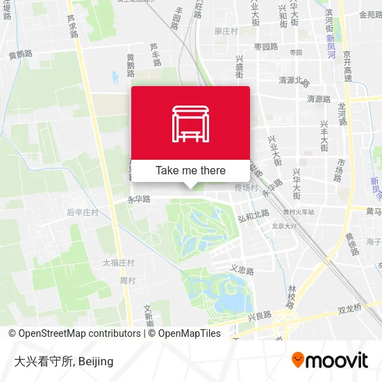 大兴看守所 map