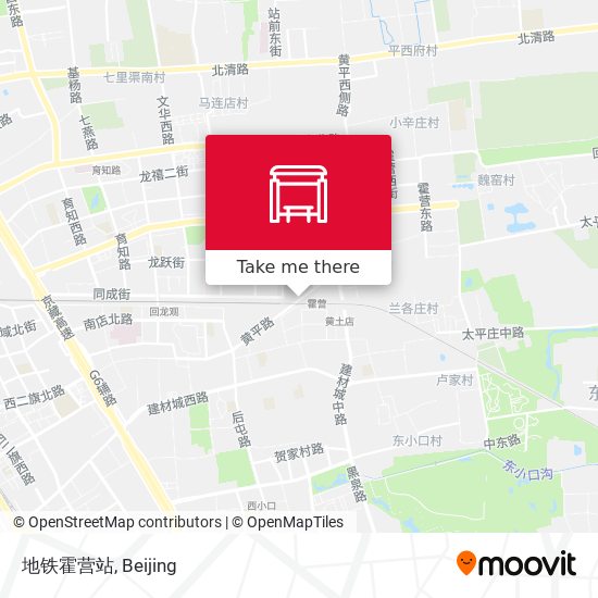 地铁霍营站 map