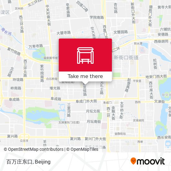 百万庄东口 map