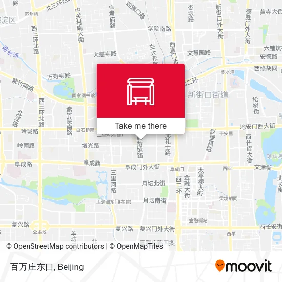 百万庄东口 map