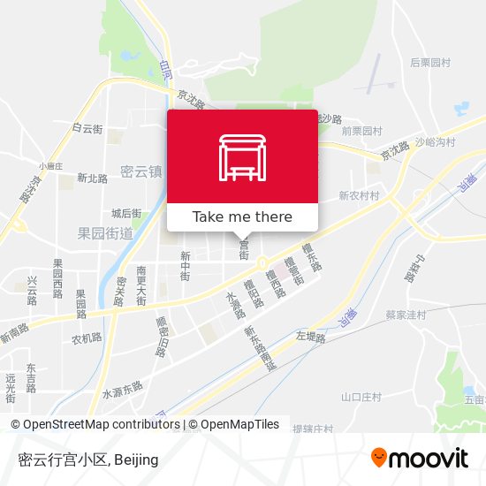 密云行宫小区 map