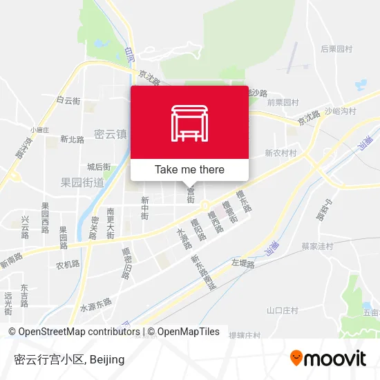 密云行宫小区 map