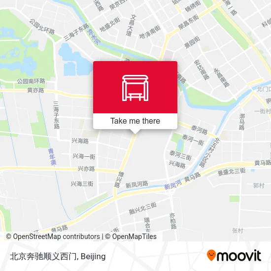 北京奔驰顺义西门 map