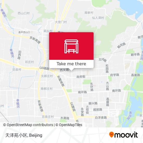 天泽苑小区 map