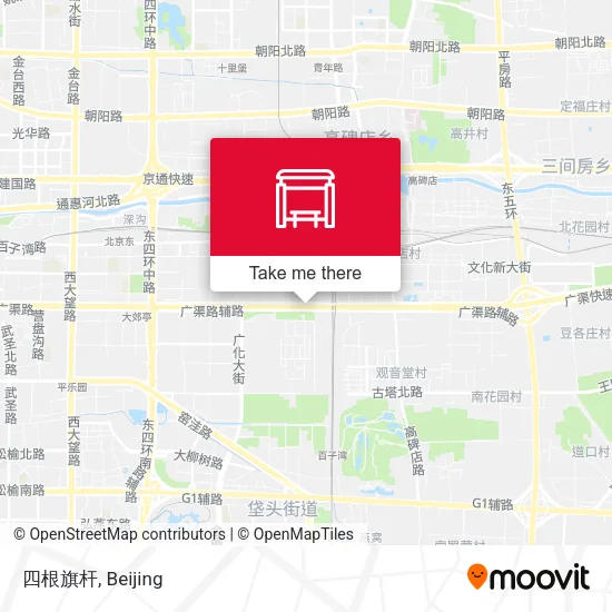 四根旗杆 map
